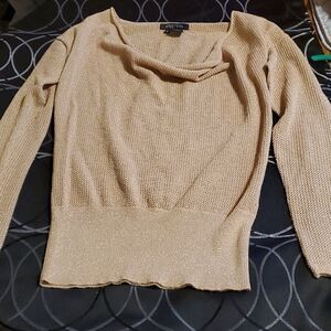 ETCETERA summer sweater S beige with gold tone